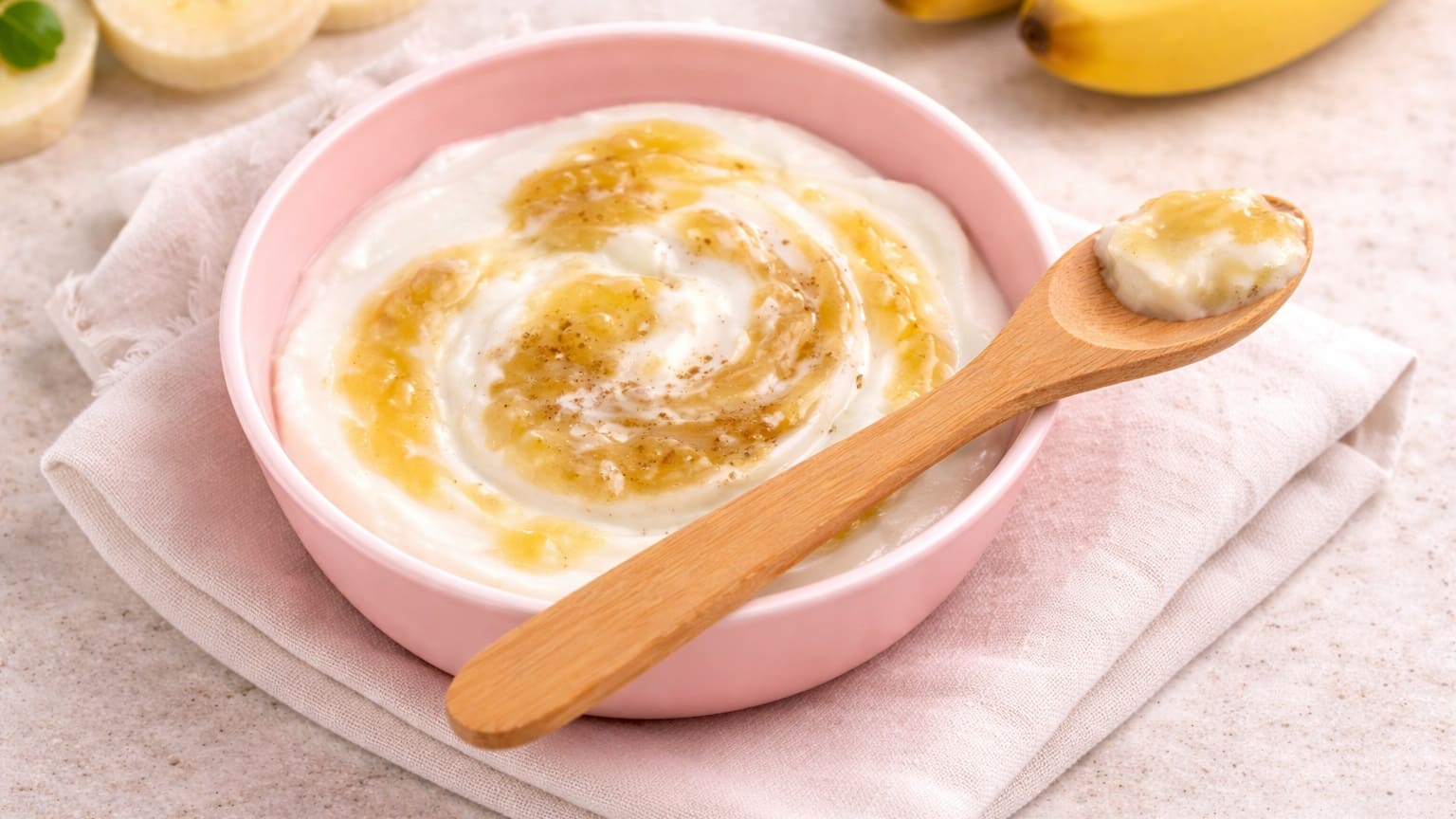 Yogurt with Mashed Banana (Baby Breakfast) Recipe - Nutrition Facts & Calorie Guide